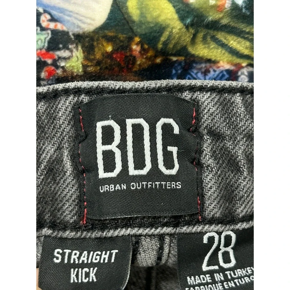 Urban Outfitters BDG Men's Straight Kick Jeans In Washed Black- Size 28 Grunge
